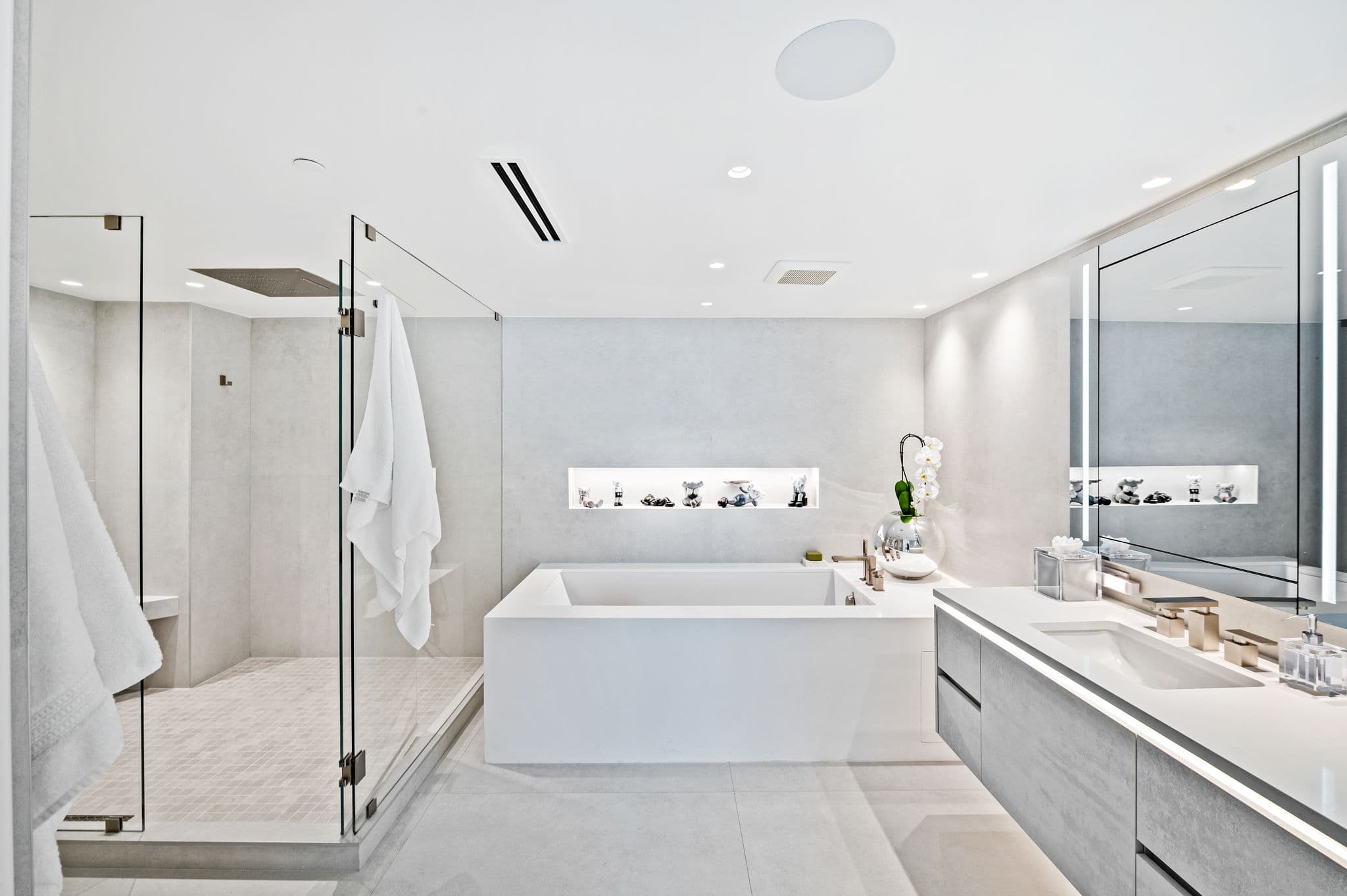 Spa-inspired primary bathroom with soaking tub